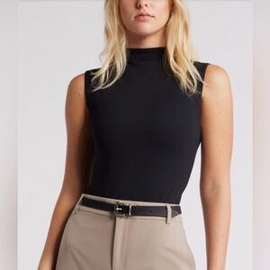 New with tags Open Edit Nordstrom’s Black neck double layer bodysuit Women’s XL